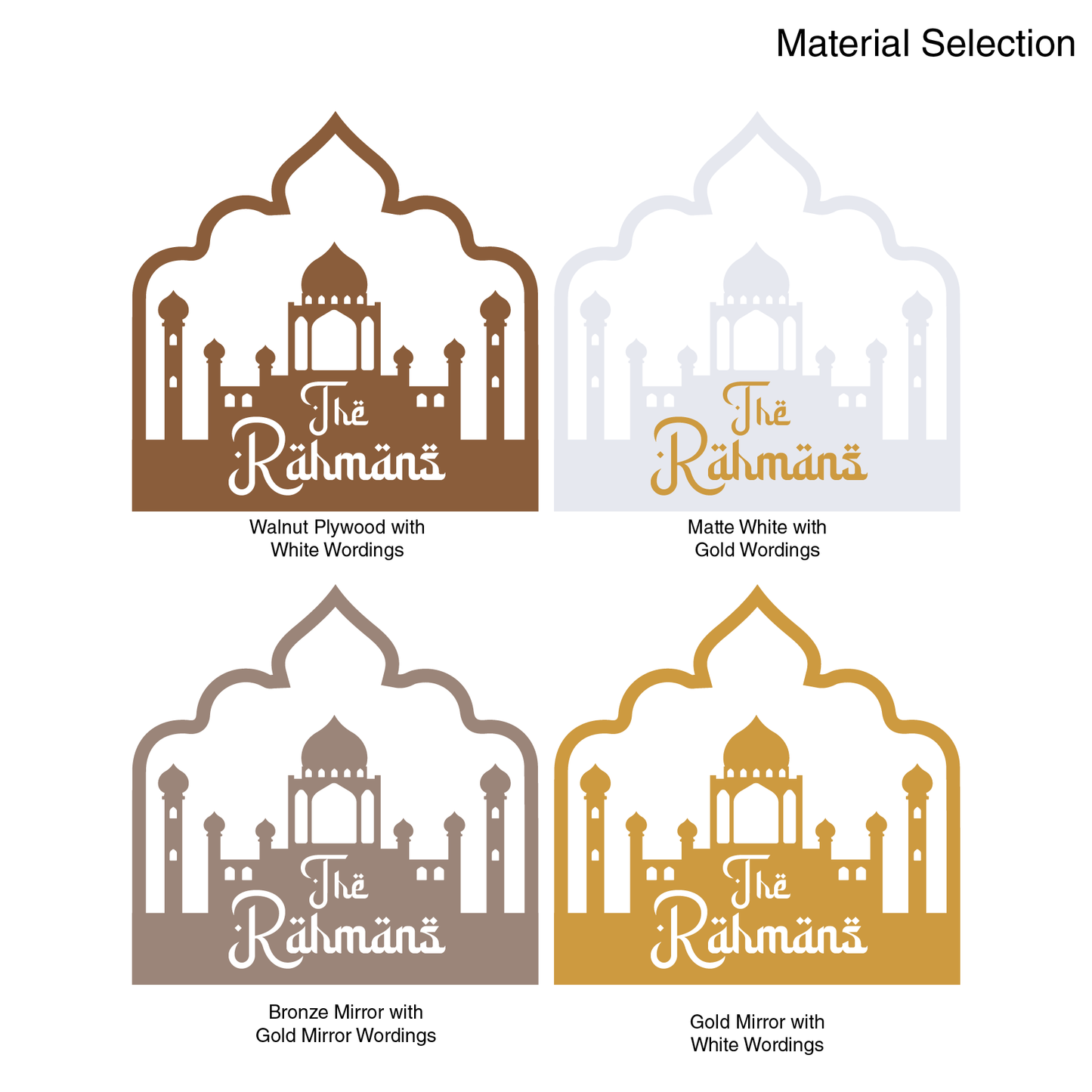 Hari Raya Emblem - Masjid Silhouette Home Decor