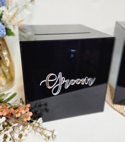 Wedding Angbao Box - Wishing Well Glossy Black