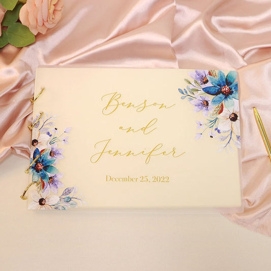 Wedding Guestbook - Elegant Frosted Acrylic Booktype