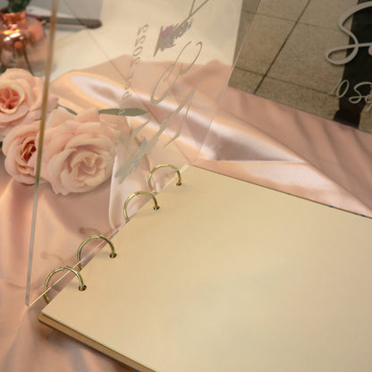 Wedding Guestbook - Classic Clear Acrylic Guestbook Booktype