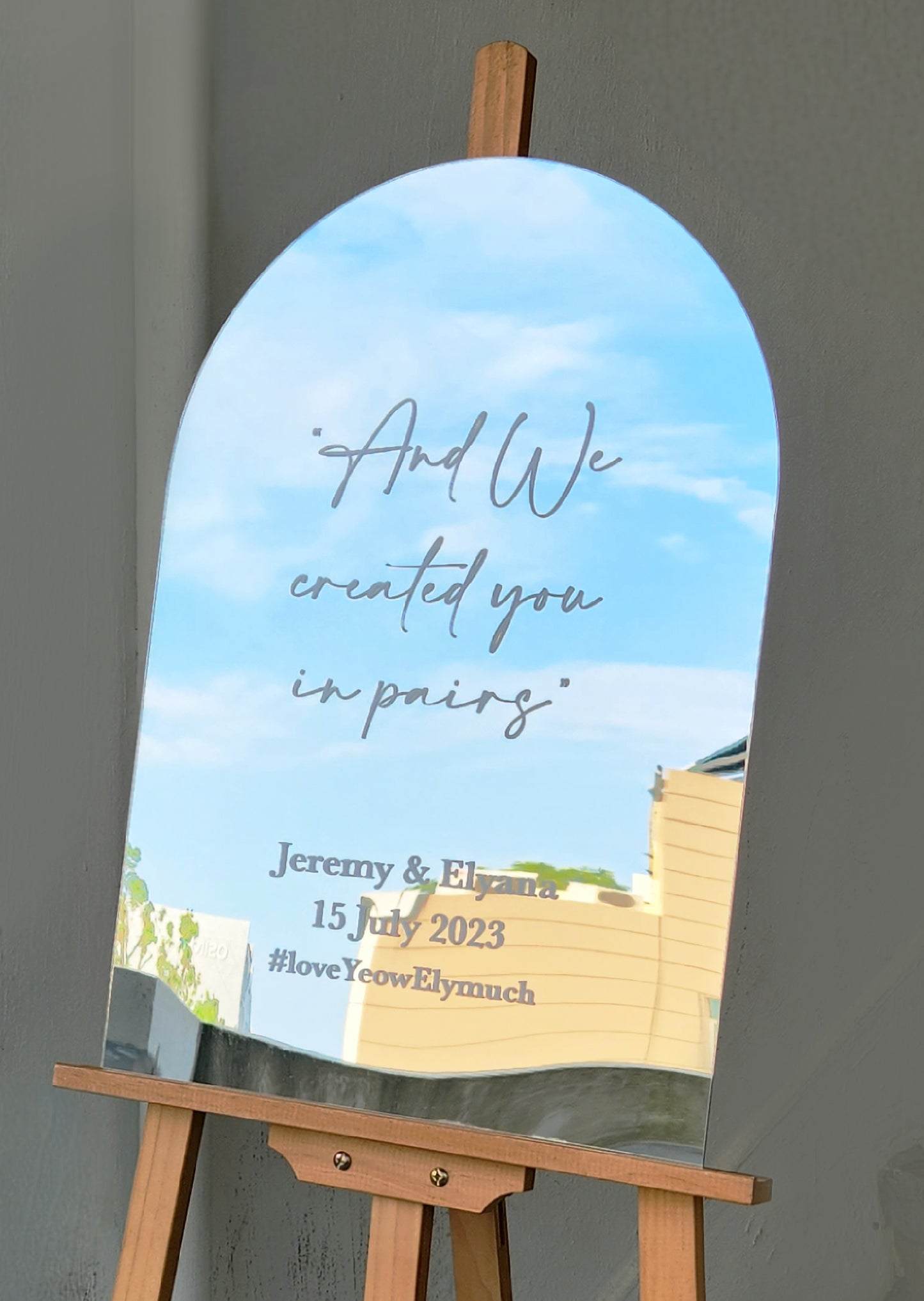 Wedding Sign - And We Created You in Pairs