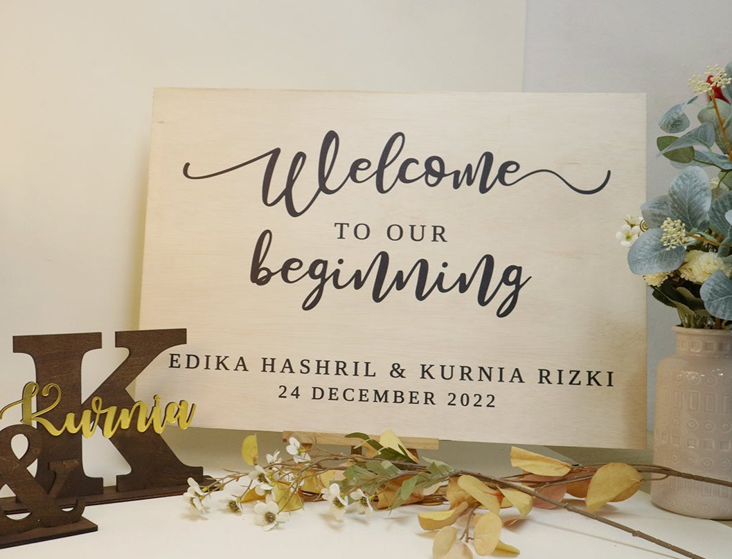 Wedding Sign - Natural Plywood Sign