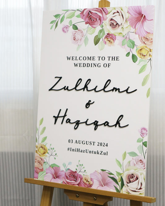 wedding sign signboard welcome sign foamboard printing 3d lettering pop up text events sign