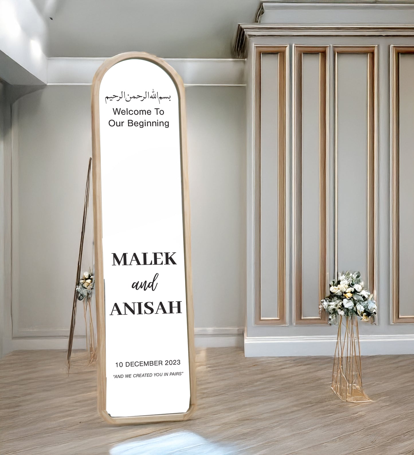 Rental - ADOHI Arch Standing Mirror Signage