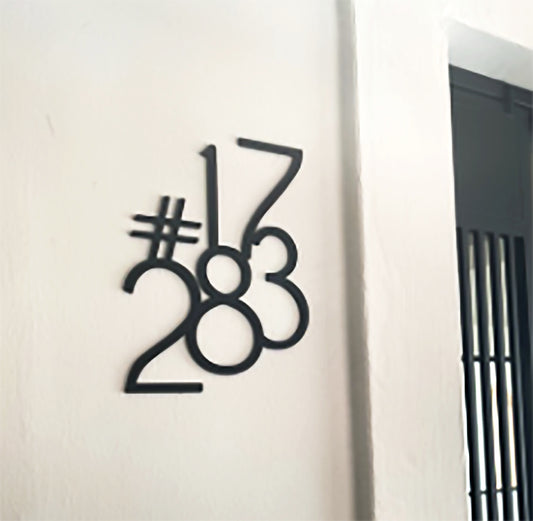 Custom unit number sign for your homes