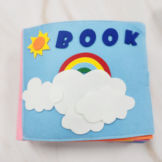 RAINBOW Baby Felt Quiet Books Montessori Toys Sensory Activity Busy