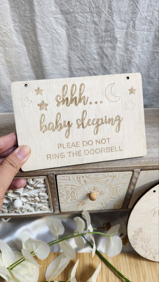 Door Notice Sign - Baby Sleeping