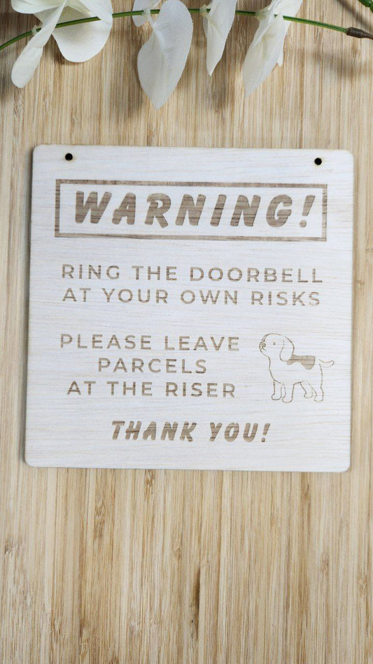 Door Notice Sign - Protective Dogs