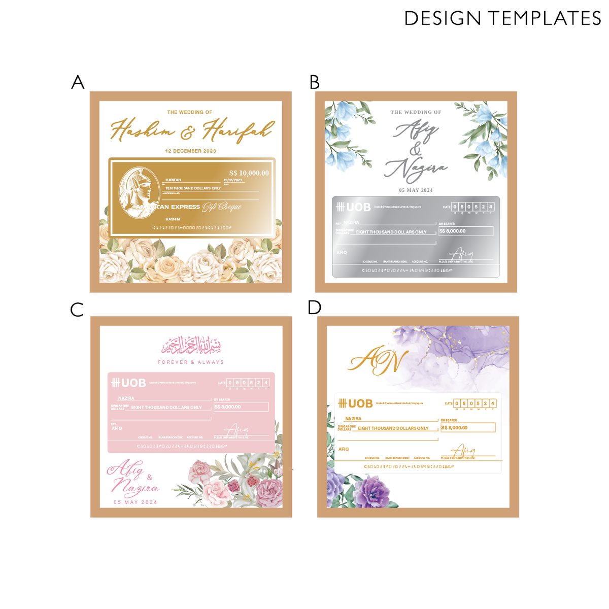 Cheque Frame Templete 3D Mock Up Cheque in Frame Display – Clik Clok