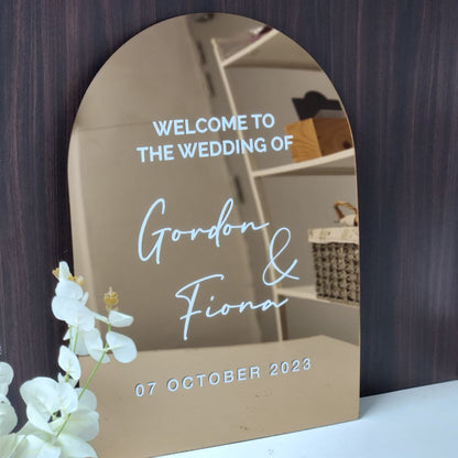 Wedding Sign - Arch Mirror Acrylic