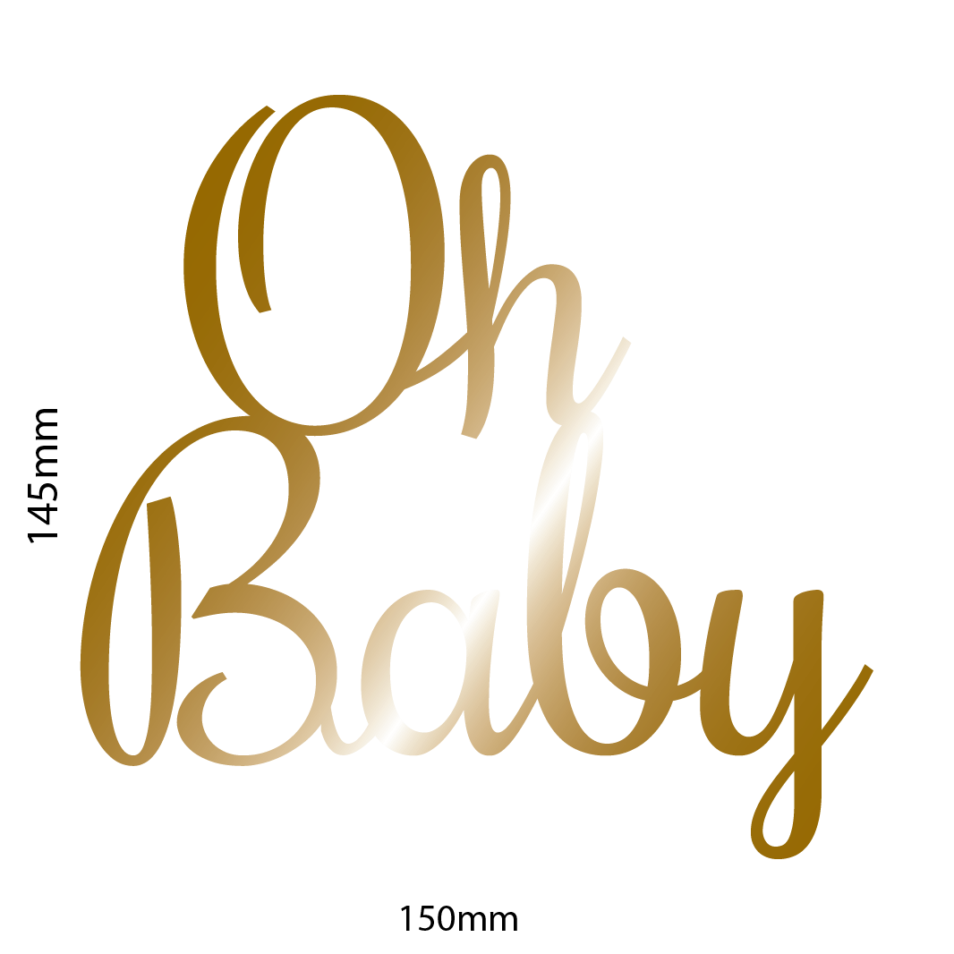 'Oh Baby' Cake Topper - Clik Clok