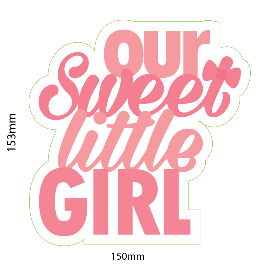 'Our Sweet Little Girl' Cake Topper - Clik Clok