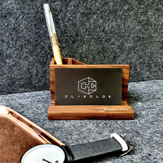 2in1 Business Card Holder - Clik Clok