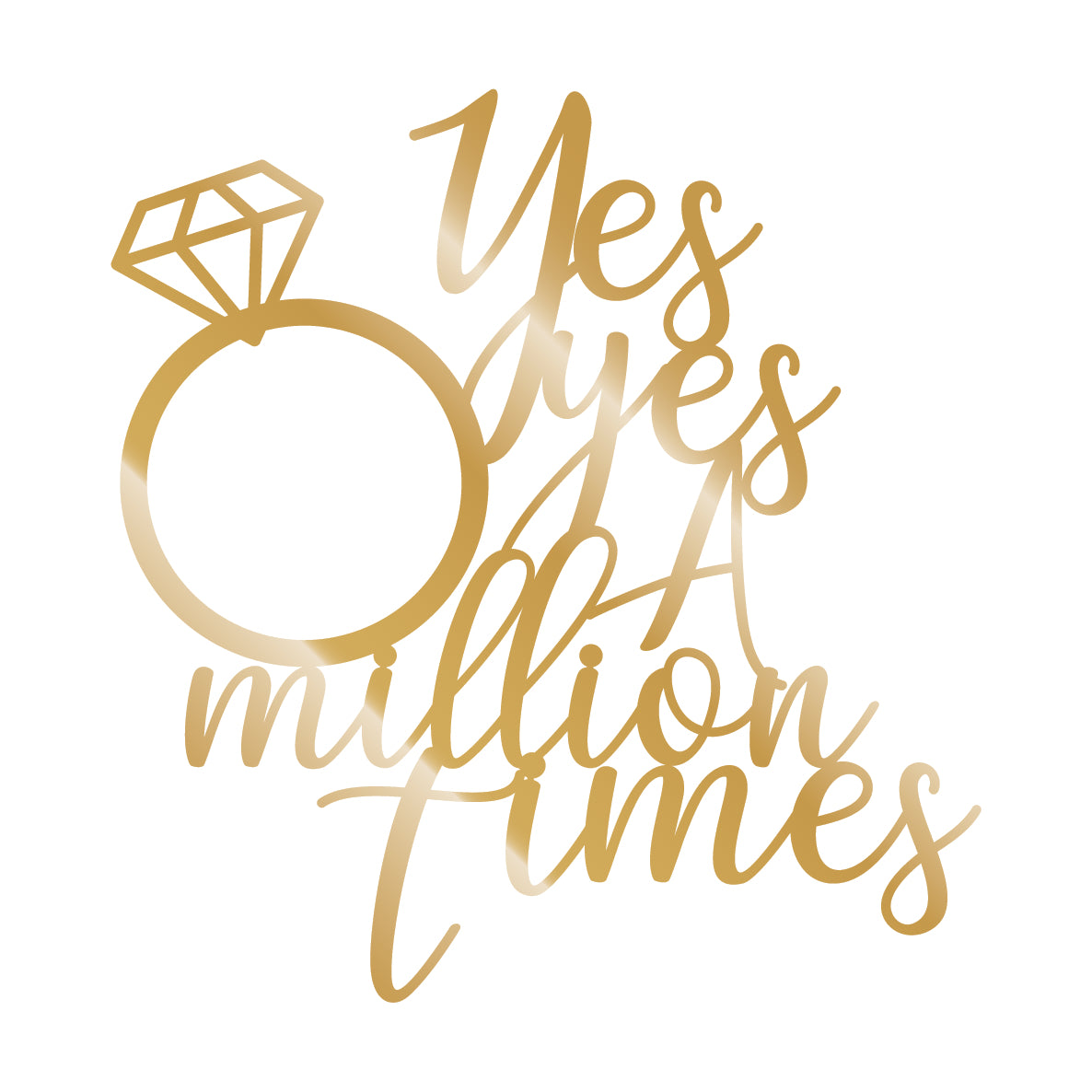 'Yes Yes A Million Times' Cake Topper - Clik Clok